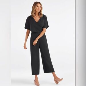 Vetta Capsule The Cape Convertible Jumpsuit in Black - NEW - Size 6